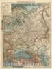 Historic Map : Russia, , Europe 1909 No.14. Karta Evropeyskaia Rossiia. Obshchiy obzor , Vintage Wall Art
