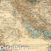 Historic Wall Map : Middle East 1909 No. 48. Zapadnaia Aziia , Vintage Wall Art