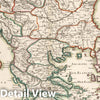Historic Map : Greece, 1700 Estats de l'Empire des Turqs en Europe. , Vintage Wall Art