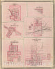 Historic Map : 1876 Plan of Portland, Jay Co, Ind. (with) Camden, Redkey, Dunkirk, Union City, Winchester. - Vintage Wall Art