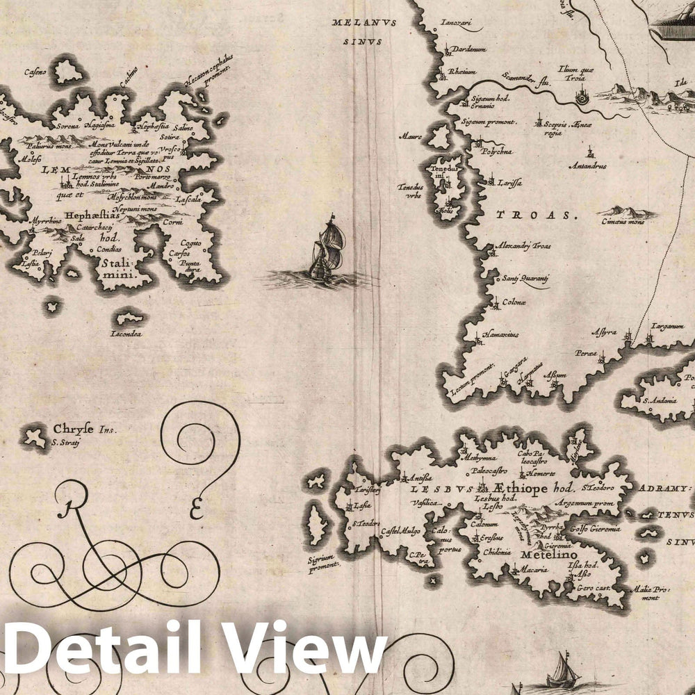 Historic Map : Chart Atlas - 1650 Insularum Archipelagi Septentrionalis seu Maris Aegaei. - Vintage Wall Art