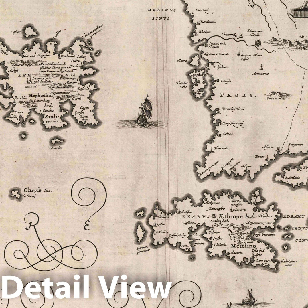 Historic Map : Chart Atlas - 1650 Insularum Archipelagi Septentrionalis seu Maris Aegaei. - Vintage Wall Art