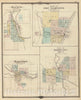 Historic Map : 1878 West Bend, Port Washington, Hartford and Horicon. - Vintage Wall Art