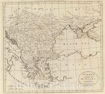 Historic Map : 1811 Turkey, in Europe and Hungary. - Vintage Wall Art ...