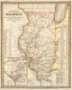 Historic Map : 1845 Illinois. v1 - Vintage Wall Art