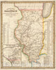 Historic Map : 1845 Illinois. v1 - Vintage Wall Art
