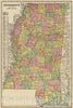 Historic Map : 1909 Mississippi. - Vintage Wall Art
