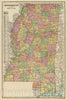 Historic Map : 1909 Mississippi : Vintage Wall Art