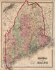 Historic Map : 1873 Maine : Vintage Wall Art