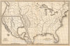 Historic Map : School Atlas - 1839 Map of the United States and Texas, Mexico and Guatimala. - Vintage Wall Art