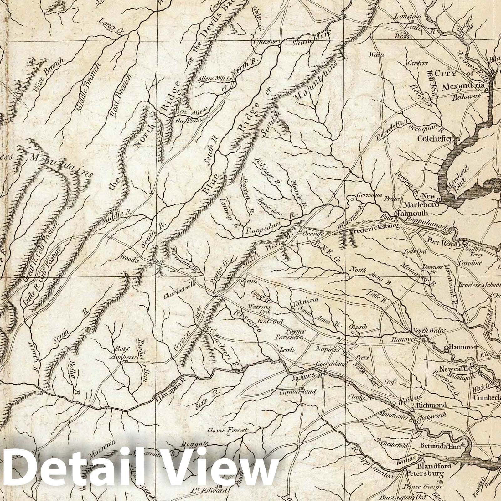 Historic Map : Geography Book - 1794 Virginia, Maryland and Delaware. - Vintage Wall Art