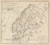 Historic Map : 1811 Sweden, Denmark, Norway and Finland. - Vintage Wall Art