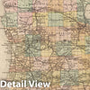 Historic Map : 1873 Map of the State of Michigan showing counties, townships, rail roads, - Vintage Wall Art