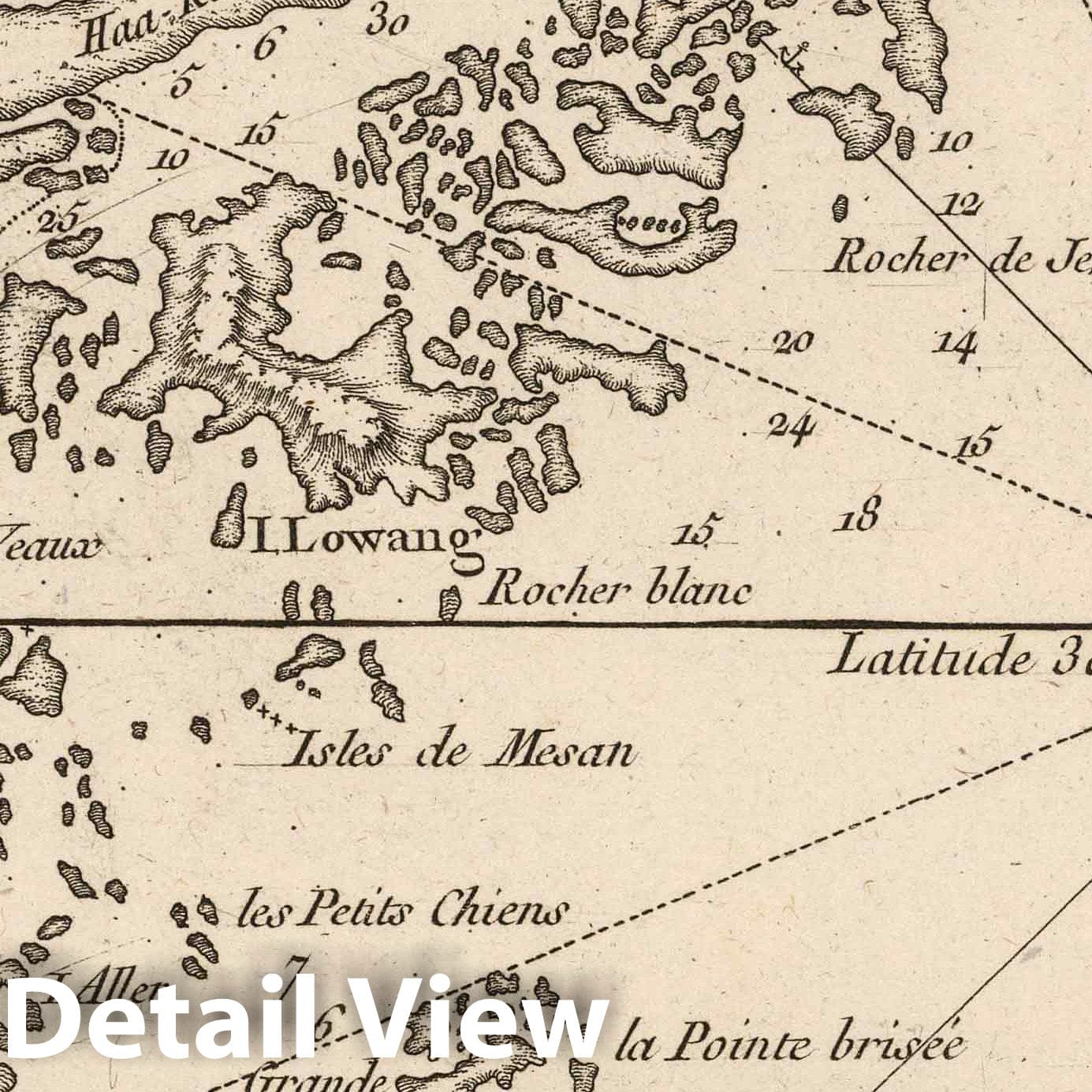 Historic Map : China, 1764 Isle de Cheu-Chan ou isle Chusan : avec les Costes et isles Voisines , Vintage Wall Art