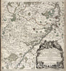 Historic Map : France, 1705 Pais scituez entre le Rhein, la Saare, la Moselle, et la Basse Alsace (southeastern sheet). , Vintage Wall Art