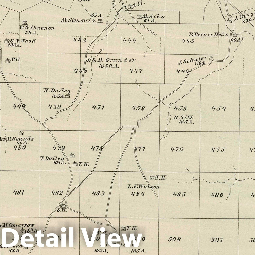 Historic Map : 1878 Pleasant, Warren County, Pennsylvania. - Vintage Wall Art