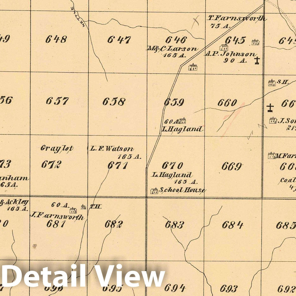Historic Map : 1878 Cherry Grove, Warren County, Pennsylvania. - Vintage Wall Art