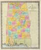 Historic Map : 1835 Map of the State of Alabama. - Vintage Wall Art