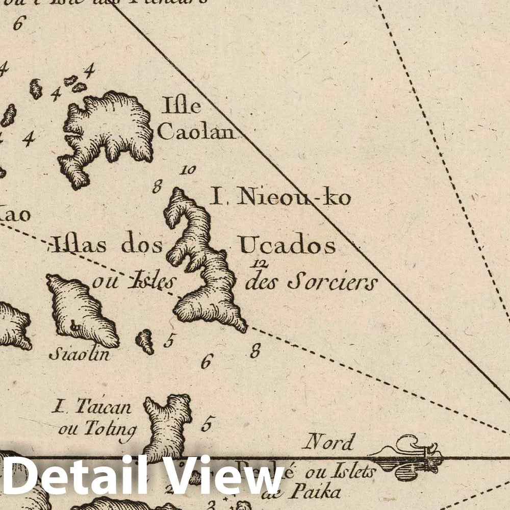Historic Map : China, 1764 Carte Des Isles qui sont a l'Entree de la Riviere de Canton , Vintage Wall Art