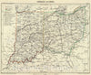 Historic Map : Indiana, 1854 Indiana und Ohio. , Vintage Wall Art