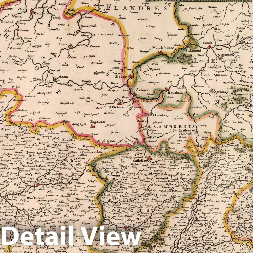 Historic Map : Picardie , France 1682 Picardia vera et Inferior. , Vintage Wall Art