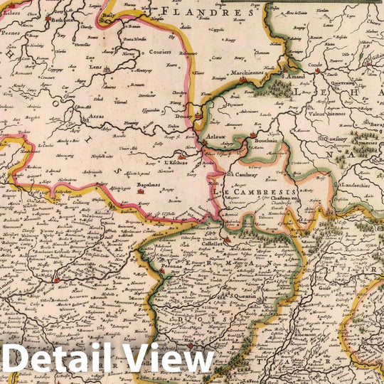 Historic Map : Picardie , France 1682 Picardia vera et Inferior. , Vintage Wall Art