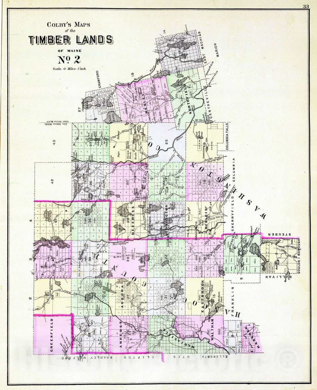 Historic Map : 1885 Timber lands 2. - Vintage Wall Art – Historic Pictoric