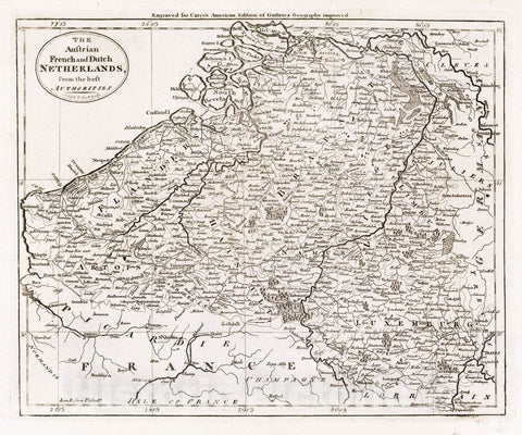 Historic Map : 1811 Austrian French and Dutch Netherlands. - Vintage Wall Art