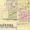 Historic Map : 1885 Aurora, Phillips, Hampton. - Vintage Wall Art