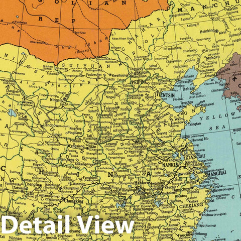 Historic Map : 1948 China and Japan. - Vintage Wall Art