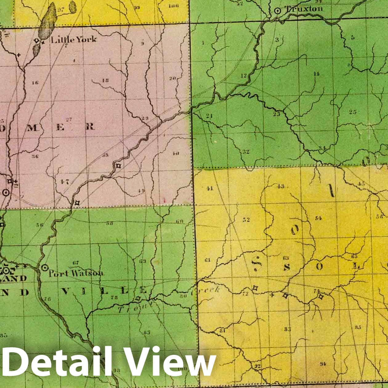 Historic Map : 1829 Cortland County. - Vintage Wall Art