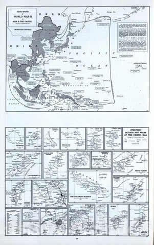 Historic Map : 1948 World War II Maps. - Vintage Wall Art