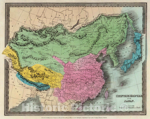 Historic Map : 1835 Chinese Empire And Japan. - Vintage Wall Art