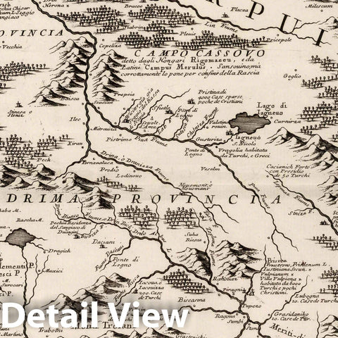 Historic Map : Albania, Dalmatian Coast 1693 Corso del Danubio (2 of 6). , Vintage Wall Art