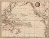 Historic Map : 1825 Pacific Ocean - Vintage Wall Art