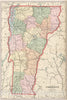 Historic Map : 1901 Map of Vermont - Vintage Wall Art