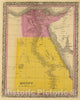 Historic Map : 1845 Egypt. - Vintage Wall Art