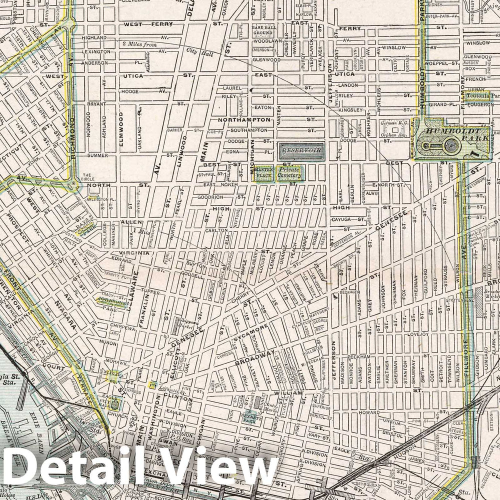 Historic Map : 1901 Buffalo : Vintage Wall Art