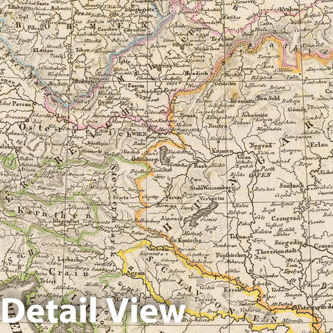 Historic Map : Austria; Hungary, Balkan Peninsula 1822 Osterreich. , Vintage Wall Art