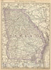 Historic Map : National Atlas - 1879 Georgia. - Vintage Wall Art