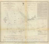 Historic Map : Chart Atlas - 1852 Key-West Harbor, approaches. - Vintage Wall Art