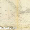 Historic Map : Chart Atlas - 1852 Key-West Harbor, approaches. - Vintage Wall Art