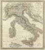 Historic Wall Map : Italy, 1824 Composite: Carte Generale de L'Italie. , Vintage Wall Art