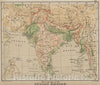 Historic Map : 1880 Physical Map of the Indian Empire. v1 - Vintage Wall Art