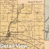 Historic Map : 1874 Clay Township, Wayne County, Indiana. Washington, Green Fork P.O. - Vintage Wall Art