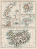 Historic Map : 1906 Island of Iceland. Franz Joseph Island. Anjou I or New Siberia. Spitzbergen. Novaia; Kara Sea. Wrangel Land. - Vintage Wall Art
