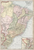 Historic Map : 1901 Brazil and Paraguay - Vintage Wall Art