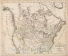Historic Map : 1822 Nord America. - Vintage Wall Art