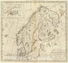 Historic Map : 1796 Sweden, Denmark, Norway and Finland. - Vintage Wall Art