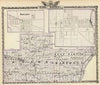 Historic Map : 1876 Map of Stark and west part of Marshall counties, Toulon and Princeton. - Vintage Wall Art